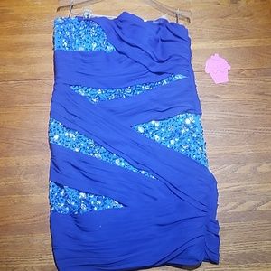 Sleeveless, bedazzled tube dress